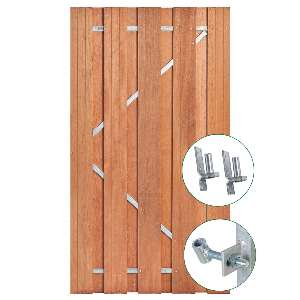 POORT MET GALVA FRAME HARDHOUT